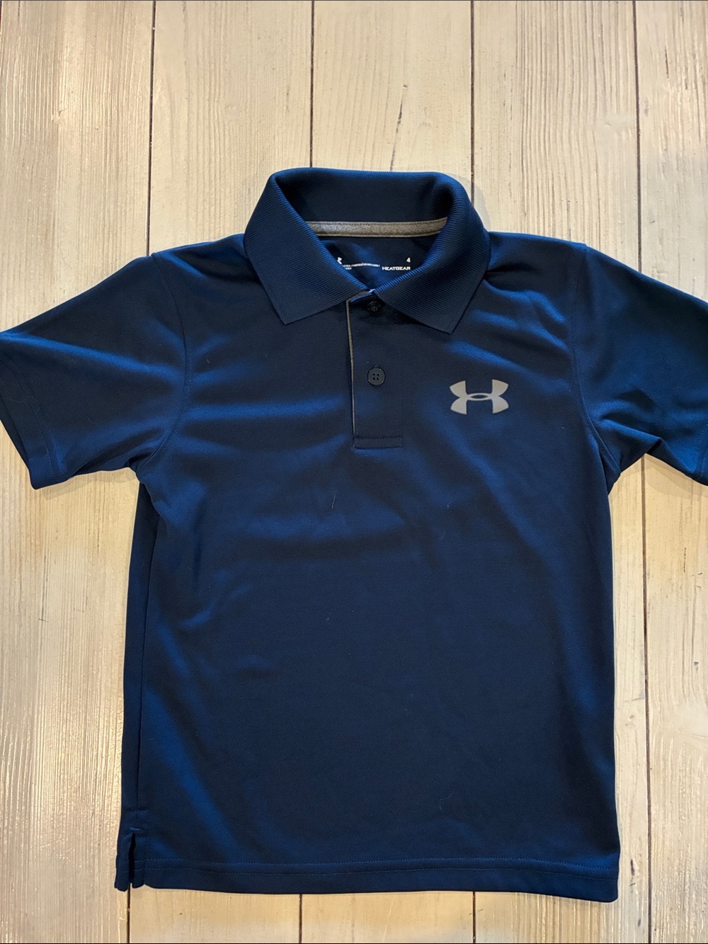 Under Armour Dark Navy Boys' Polo with Reflective Logo